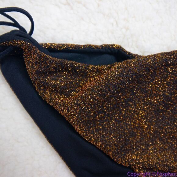 NEW It's Now Cool Gathered Tie Pant bikini Lurex, M - Picture 9 of 12